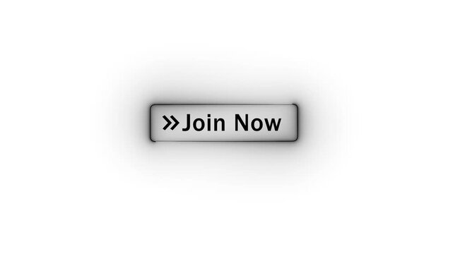 Glowing neon apply now button on black background. Animation pointing towards join now button in looping with transparent background