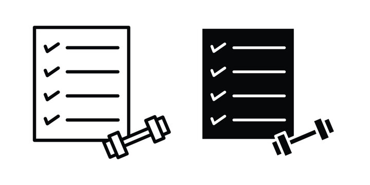 Fitness plan icon