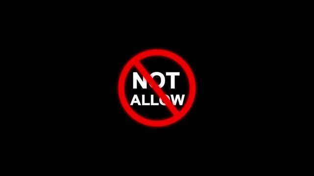 Not allow warning sign with red circle .Stop symbol and no exit access.
