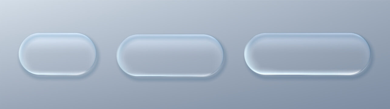 Transparent glass frame with glossy liquid effect, perfect for modern UI design, neon glow buttons, and sleek 3D interface elements with frosted texture.