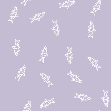 clown loaches vector line seamless pattern clown loaches sign illustration
