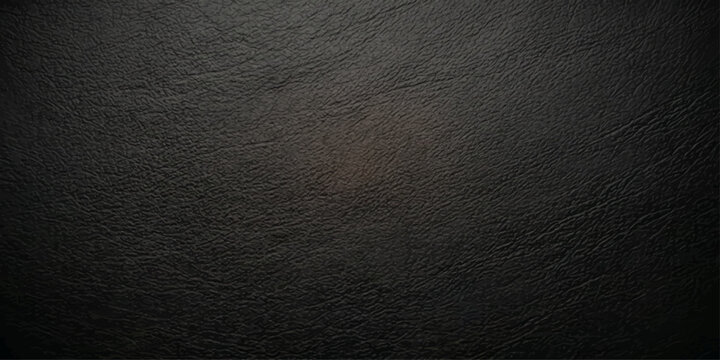 A textured black leather surface displays subtle wrinkles and highlights, offering a sophisticated and luxurious background for design elements.