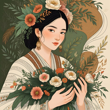 Sill tera woman hand illustration