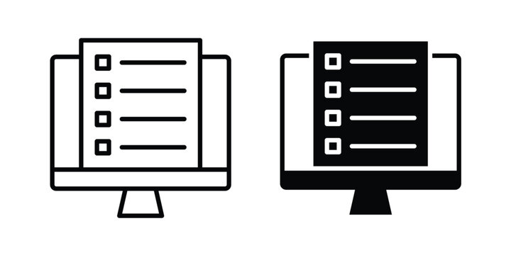 Online exam test icon