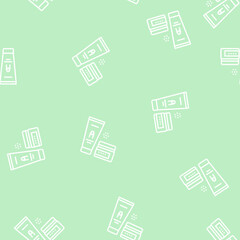 Fototapeta premium manicure cream cosmetics vector line seamless pattern manicure cream cosmetics sign illustration