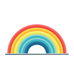 Naklejka premium Flat design rainbow illustration
