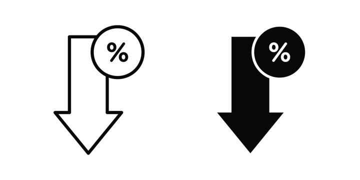 Percent down icon
