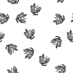 Fototapeta premium goat animal zoo vector seamless pattern goat animal zoo sign illustration