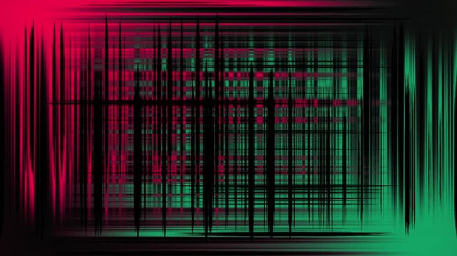 Abstract Glitch Art Background Featuring Digital Distortion, Vertical Pixel Sorting and Color Noise Effects, Futuristic Cyberpunk Data Corruption Texture, Electronic Music Visualizer Style Motion Grap