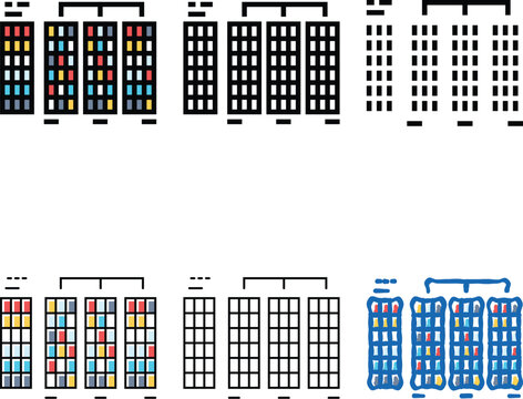 radix sort algorithm color icon vector. radix modern sort algorithm sign. isolated symbol