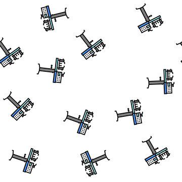 racquet stringing machine vector seamless pattern racquet stringing machine sign illustration