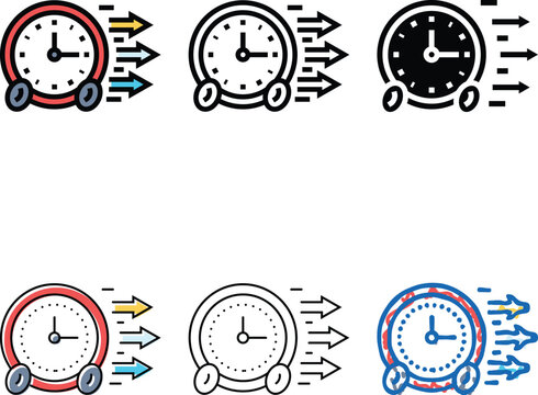 timeboxing time management color icon vector. timeboxing time multistyle management sign. isolated symbol
