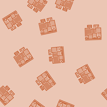 urban housing complex urbanization vector line seamless pattern urban housing complex urbanization sign illustration