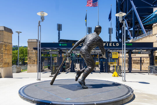 The Roberto Clemente Statue at PNC Park in Pittsburgh Pennsylvania USA