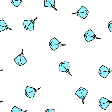 stingray ocean vector seamless pattern stingray ocean sign illustration