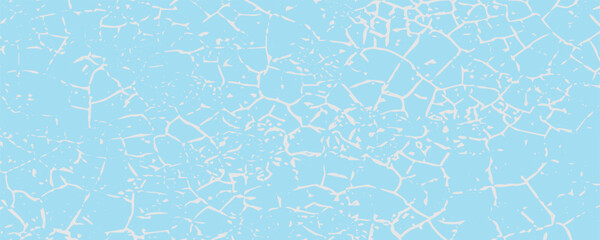 Obraz premium Scratched ice surface texture. Blue ice background with skate traces, cracks, scratches. Rough winter sport rink backdrop. Frozen lake or pond water wallpaper with dots, spot and lines. Eps10