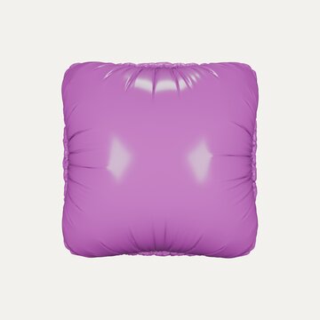 Purple inflatable square balloon cushion