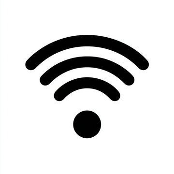 Wireless internet Wi-Fi signal icon symbol isolated on white background
