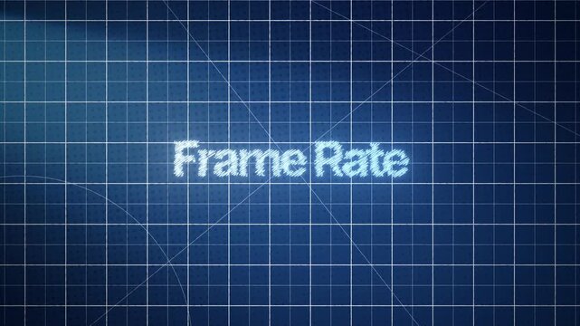 Modern blueprint-style cutting mat animation with detailed grid layout and smooth motion, perfect for designers, tutorials, and creative presentations with frame rate title.