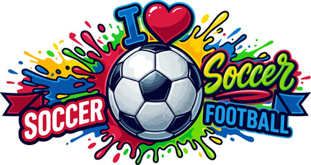 I Love Soccer Color Splash © yayan