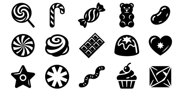 Sweet Confectionery Vector Icon Pack