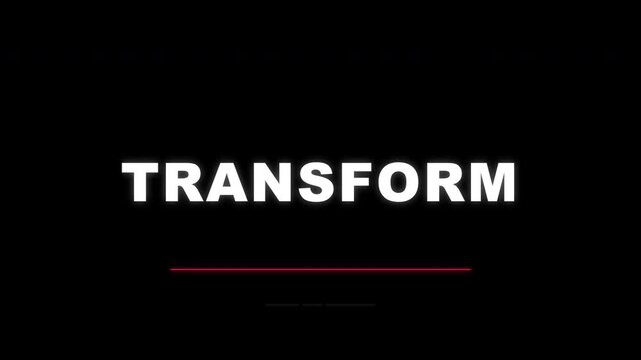 Transform Typography Motion Graphic Animation