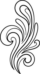 Fototapeta premium Elegant Swirl Flourish - Black and White Decorative Element