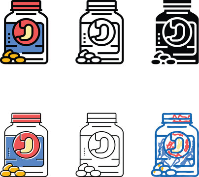 antacids medicines diversity pharmacy color icon vector. antacids medicines pharmacy sign. isolated symbol