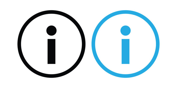 Information Icon Set &ndash; Info Button, Help Support & User Interface Vector Collection