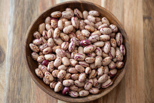 Still life of dried borlotti beans LN