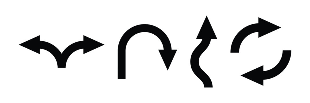 Double Arrow Icon Set &ndash; Bidirectional Direction, Width Indicator & Navigation Vector Collection
