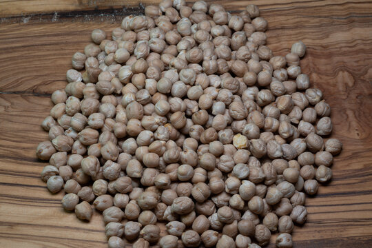 Still life of dried chickpeas