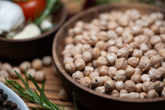 Still life of dried chickpeas