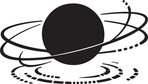 Abstract orbital planet ring technology sphere
