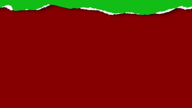 Torn paper transition green screen fast ripped edge