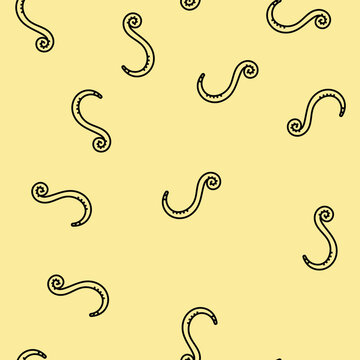 pinworm parasite vector seamless pattern pinworm parasite sign illustration