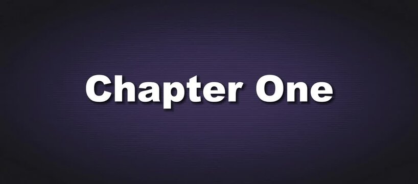 Cinematic Storytelling Intro Chapter One Text Loop for Structured Video Content