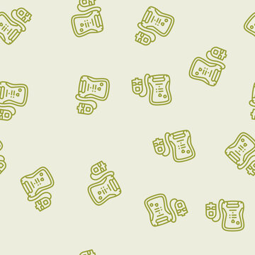 aed automated external defibrillator vector line seamless pattern aed automated external defibrillator sign illustration