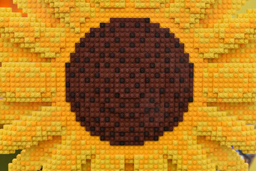 Naklejka premium Lego sunflowers