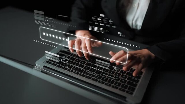 User authentication and password protection concept showing secure login, privacy safeguard, data protection, access control, and digital identity verification Marrow