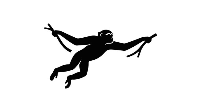 Silhouette of a flying superhero figure in dynamic pose