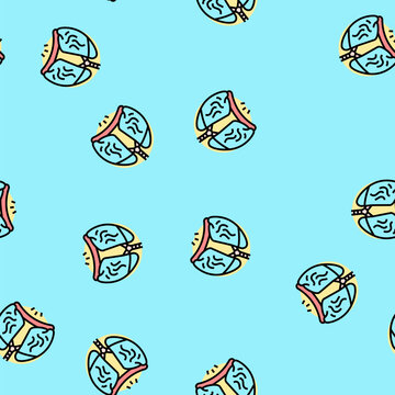 rapid breathing disease symptom vector seamless pattern rapid breathing disease symptom sign illustration