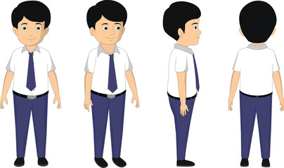 Fototapeta premium Collection of 2D Animated Character Expression and Pose Sheets