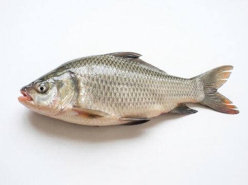 Raw Catla Fish Isolated for Seafood Concept