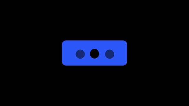 Blue Typing Indicator Animation Chat Message Loading Motion Graphic 4K