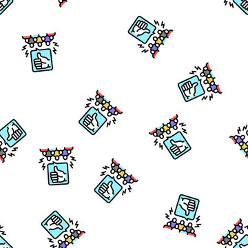 public shaming vector seamless pattern public shaming sign illustration
