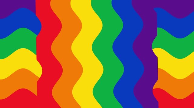 Happy Pride Month Video Background | Love Is Love | LGBTQ+ Rainbow Flag Animation HD