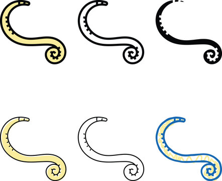 pinworm parasite color icon vector. pinworm parasite sign. types isolated symbol