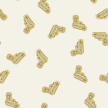 taser gun crime vector glyph seamless pattern taser gun crime sign illustration