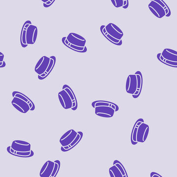 pork pie hat cap vector glyph seamless pattern pork pie hat cap sign illustration